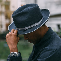 Stratoliner Hemp Fedora Navy | Stetson Hats