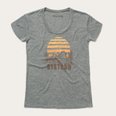 Sunset Graphic Tee Grey | Stetson Women