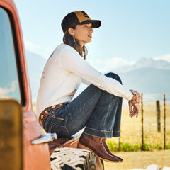 214 City Trouser Jeans In Medium Wash Blue | Stetson Women
