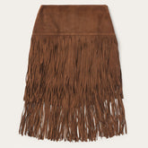 Suede Fringed Skirt Brown | Stetson Women