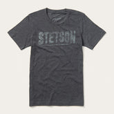 Distressed Stetson Graphic Tee Grey | Stetson Men
