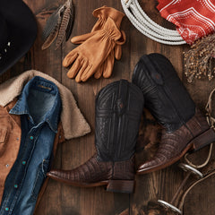 Kaycee Brown Caiman Belly Cowboy Boot Brown | Stetson