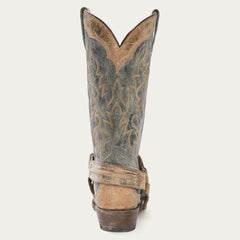 Sundance Kid Washed Crater Black Cowboy Boot Black | Stetson