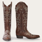 Adeline Burnished Brown Back Zip Cowboy Boot Brown | Stetson