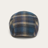 Ivy Virgin Wool Cap Blue Beige Check | Stetson Hats