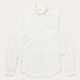 Cream Twill Shirt White | Stetson Men