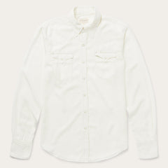 Cream Twill Shirt White | Stetson Men