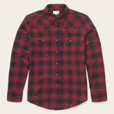 Brushed Twill Plaid Shirt Black | Stetson Men
