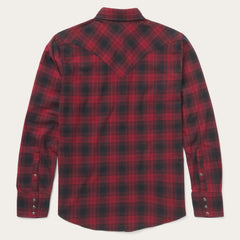 Brushed Twill Plaid Shirt Black | Stetson Men