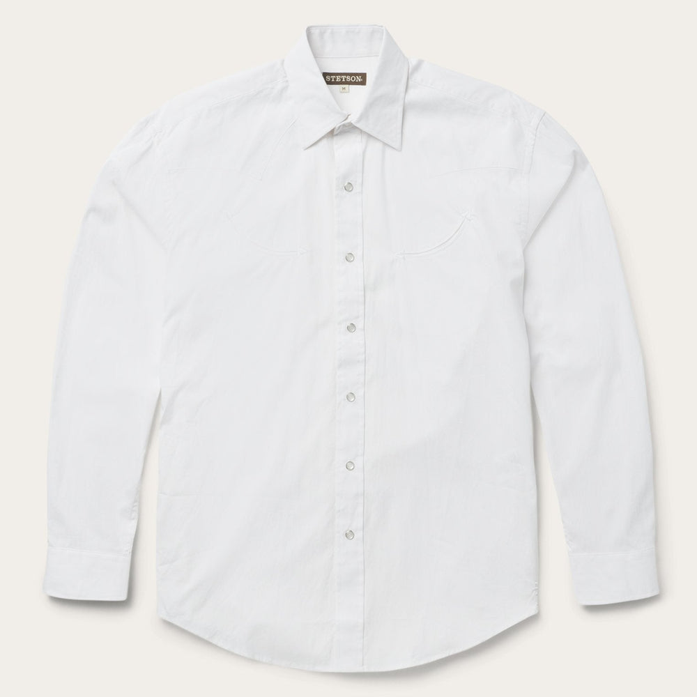 Pin Point Oxford Shirt White | Stetson Men