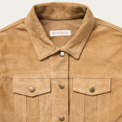 Suede Denim Shirt Jacket Brown | Stetson Women