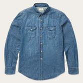 Medium Blue Denim Shirt Blue | Stetson Men