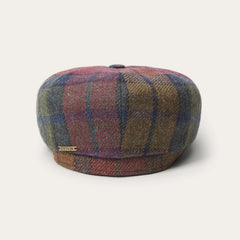 Hatteras Virgin Wool Wine/Green/Blue Check | Stetson Hats