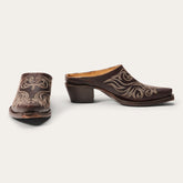 Adley Vintage Finished Leather Mules Brown | Stetson