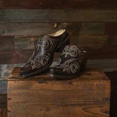 Adley Vintage Finished Leather Mules Brown | Stetson