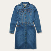 Premium Denim Shirt Dress Blue | Stetson Women