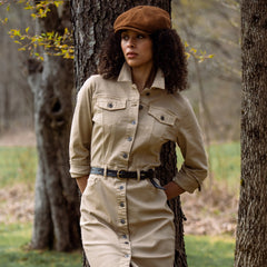 Workwear Inspired Shirt Dress Tan | Stetson Women
