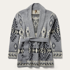 Chunky Knit Tie Sweater in Grey Grey | Stetson Women