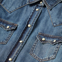 Distressed Denim Shirt Blue | Stetson Women