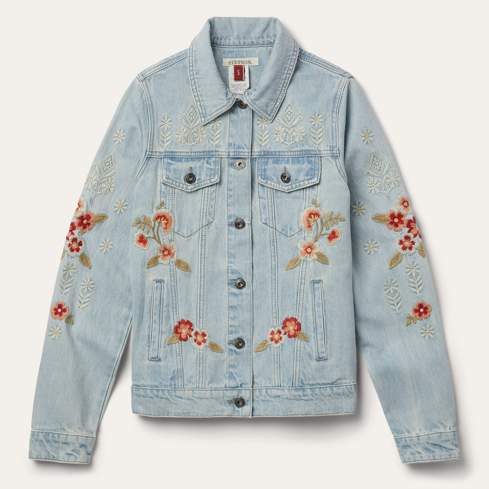 Embroidered Denim Jacket Blue | Stetson Women