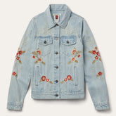 Embroidered Denim Jacket Blue | Stetson Women