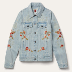 Embroidered Denim Jacket Blue | Stetson Women