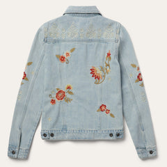 Embroidered Denim Jacket Blue | Stetson Women