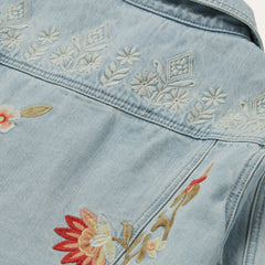 Embroidered Denim Jacket Blue | Stetson Women