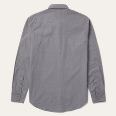 Diamond Print Western Shirt Grey | Stetson Men