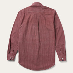 Micro Print Button-Front Shirt Red | Stetson Men