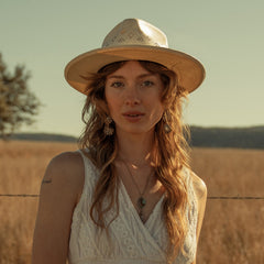Andromeda Vented Straw Fedora Natural | Stetson Hats