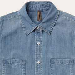 Long-Sleeved Denim Shirt Blue | Stetson Women
