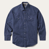 Blue Polaris Geo Print Western Shirt Blue | Stetson Men