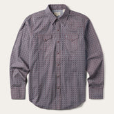 Chevron Grid Shirt Brown | Stetson Men