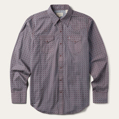 Chevron Grid Shirt Brown | Stetson Men