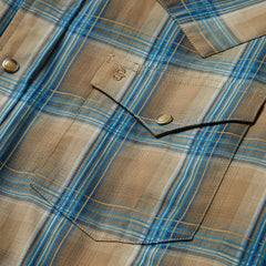 Khaki Ombre Plaid Shirt Brown | Stetson Men