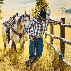 Wine Plaid Shirt Wine | Stetson Men