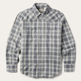 Dobby Twill Plaid Shirt Brown | Stetson Men