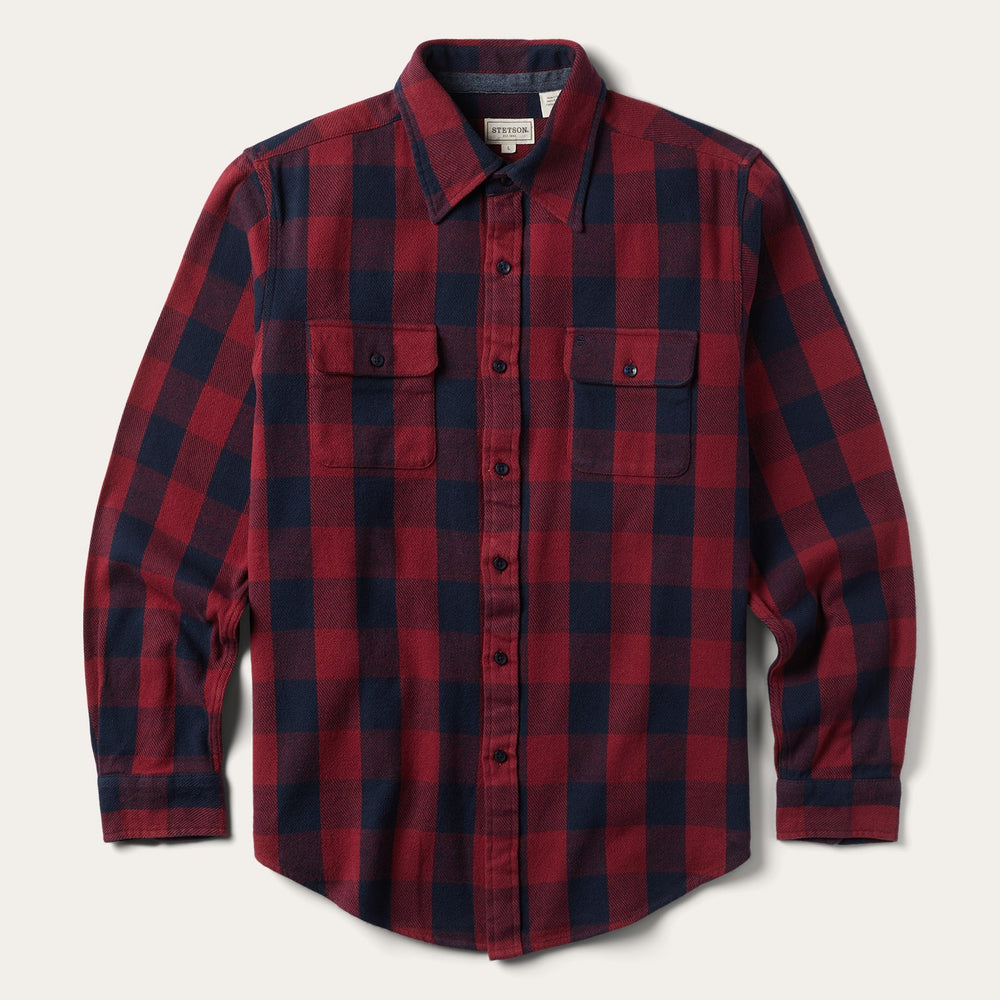 Buffalo Check Twill Shirt Red | Stetson Men