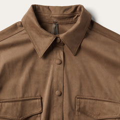 Khaki Suede Western Shirt Tan | Stetson Women