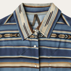 Indigo Serape Print Shirt Blue | Stetson Women