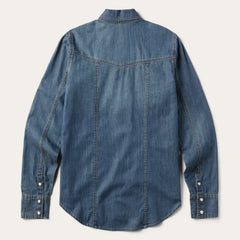 Boyfriend Fit Denim Shirt Blue | Stetson Women
