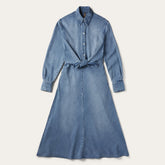 Denim Tie-Front Dress Blue | Stetson Women
