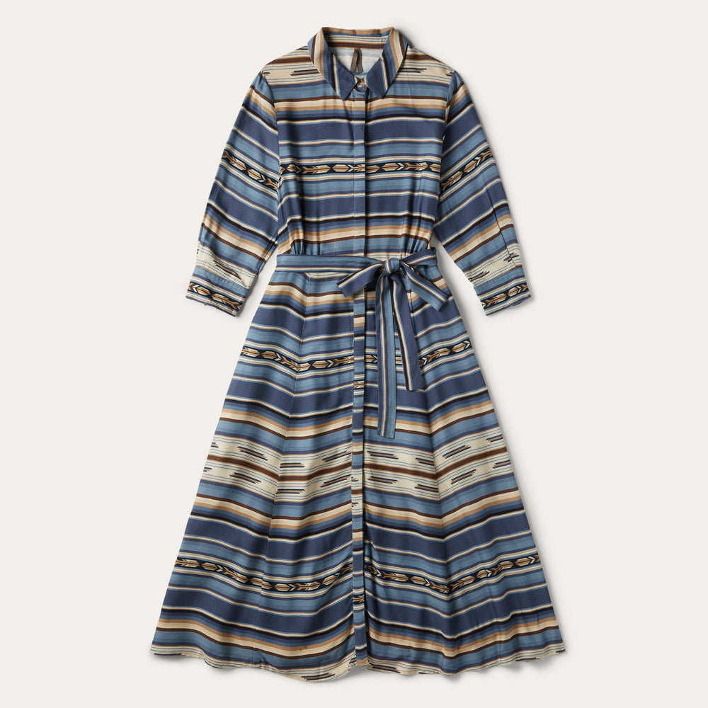 Indigo Serape Print Dress Blue | Stetson Women