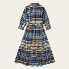 Indigo Serape Print Dress Blue | Stetson Women