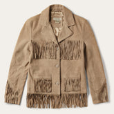 Fringe Suede Jacket Light Tan | Stetson Women