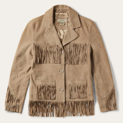 Fringe Suede Jacket Light Tan | Stetson Women