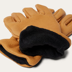 Deerskin Roper Glove - Lined Saddle Tan | Stetson Men