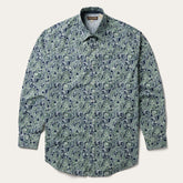 Greenspring Paisley Print Western Shirt Blue | Stetson Men