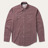 Broken Diamond Print Western Shirt Red | Stetson Men